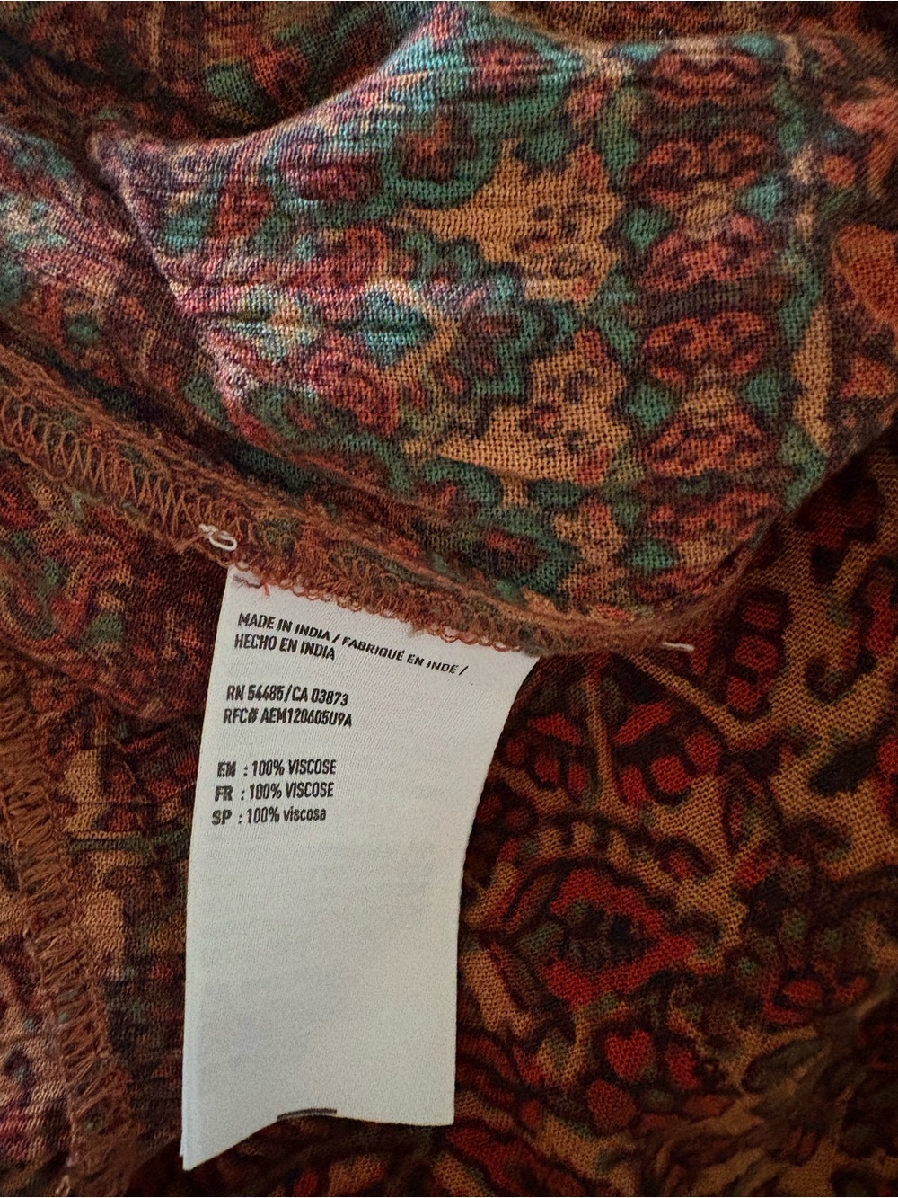 NWT American Eagle Boho Sequin Wide-Leg Jumpsuit Print Romper Size M - Picture 6 of 6
